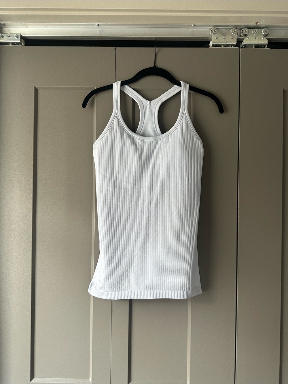 lululemon athletica light blue ebb to street  Ribbed Racerback Tank
